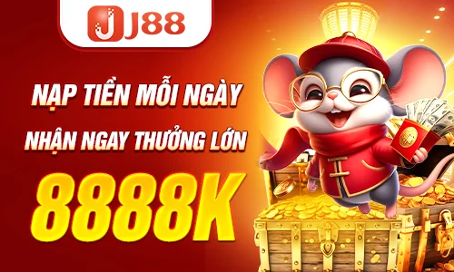 J88 nạp tiền mỗi ngày nhận ngay thưởng lớn